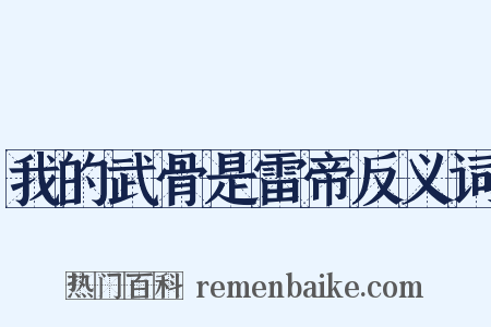 我的武骨是雷帝反义词是什么意思的图片